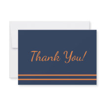 Orange Navy Blue Striping Vielen Dank