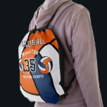 Orange, Navy Blue & White Volleyball Sport Sportbeutel<br><div class="desc">Volleyball Drawstring Bag bereit für Sie zu personalisieren. Es stehen viele Farben zur Verfügung. Wenn Sie Hilfe mit der "Nummer"... BITTE kontaktieren Sie mich! Finde deine Farbe nicht... Bitte zögern Sie nicht, mich zu kontaktieren. (Meine direkte E-Mail ist unten) ✔ Hinweis: Nicht alle Vorlagenbereiche müssen geändert werden. 📌 Wenn Sie...</div>