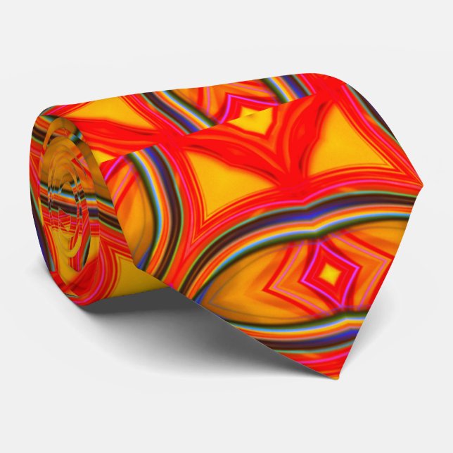 Orange Neck Tie Krawatte (Gerollt)