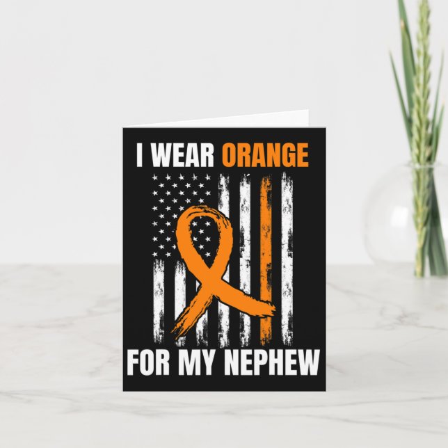 Orange Nephew Leukämie Awareness Products Ame Karte (Vorderseite)