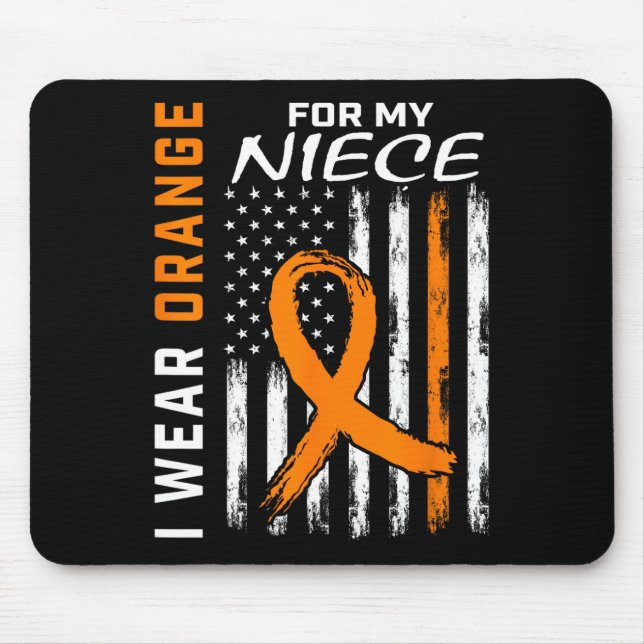 Orange Niece Multiple Sklerose Frau Flag Geschenke Mousepad (Vorne)