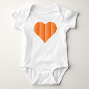 Orange Niedlich Heft Logo Baby Strampler
