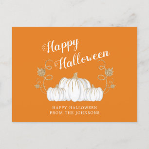 Orange Niedlich Pumpkin Happy Halloween Postkarte
