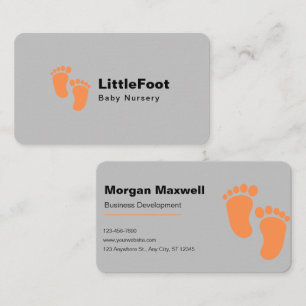 Orange Niedliches und Minimalistisches Baby-Kinder Visitenkarte
