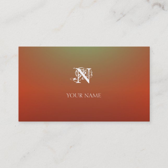 Orange Nouveau Visitenkarte (Vorderseite)