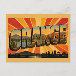 Orange NSW Australien Vulkan-Land-Stadt Vintage Postkarte
