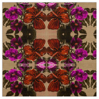 Orange Nutmeg Lilly Fabric
