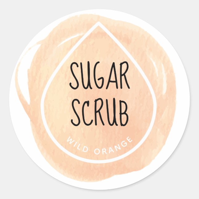 Orange Oil Drop Essential Oil Craft Label Runder Aufkleber (Vorderseite)