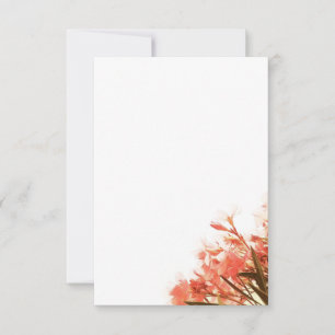 Orange Oleander Blume Floral Script Wedding Dankeskarte