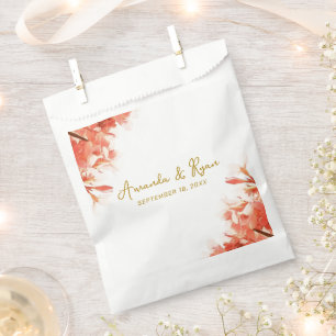 Orange Oleander Blume Floral Wedding Geschenktütchen