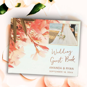 Orange Oleander Blume Foto Wedding Gästebuch