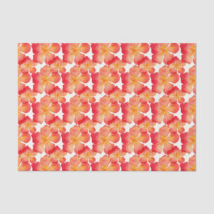Orange Oleander-Blumenmuster Seidenpapier