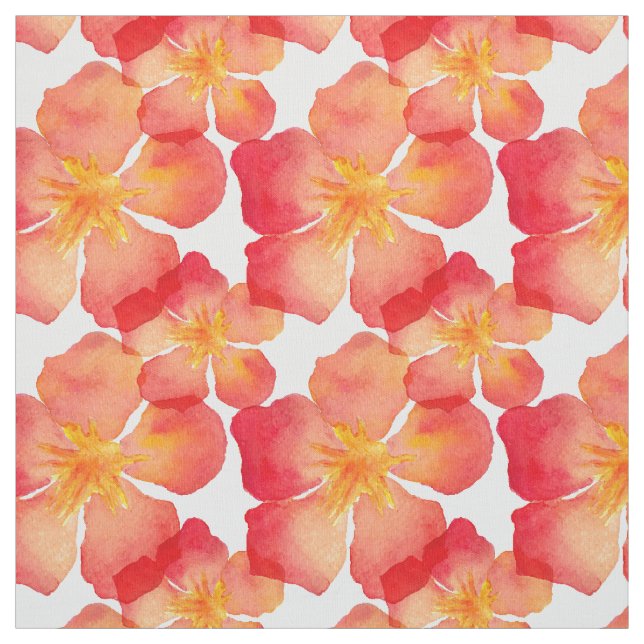 Orange Oleander-Blumenmuster Stoff (Muster)