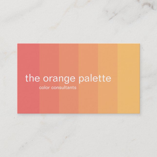Orange Ombre Platten Visitenkarte (Vorderseite)