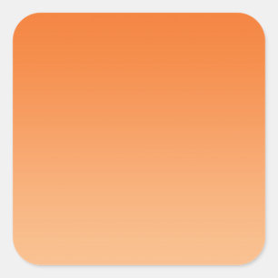 Orange Ombre Quadratischer Aufkleber