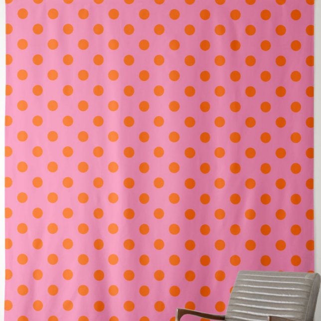 Orange on Pink Polka Dots Design Stoff (Von Creator hochgeladen)