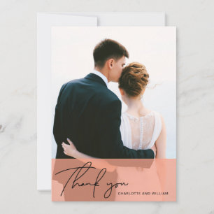 Orange Opaque   Vielen Dank für Ihre Hochzeitkarte Dankeskarte