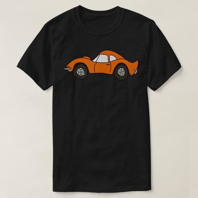 Orange Opel GT Cartoon  T-Shirt (Design vorne)