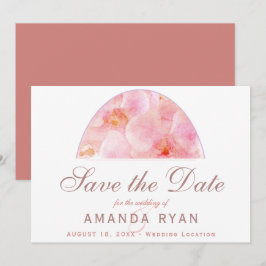 Orange Orchid Watercolor Blume Blumenzehen Save The Date