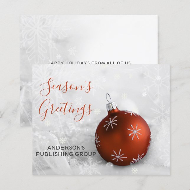 Orange Ornament Company Holiday Card (Vorne/Hinten)