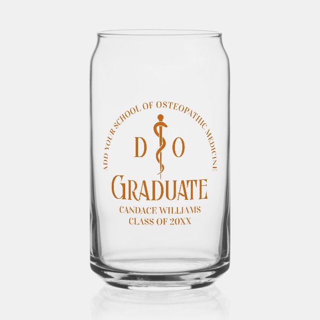 Orange Osteopathic Medical School Abschluss Dosenglas (Vorderseite)