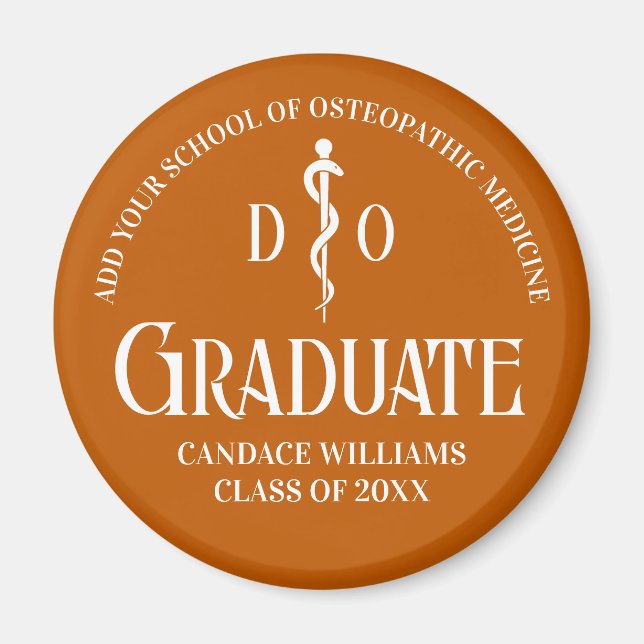 Orange Osteopathic Medical School Graduation Party Magnet (Vorne)