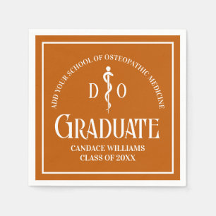 Orange Osteopathic Medical School Graduation Party Serviette