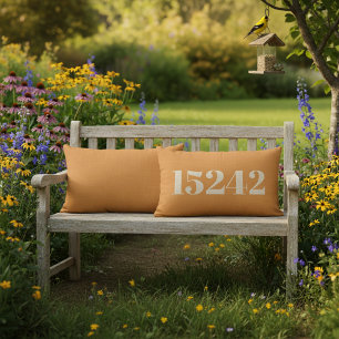 Orange Outdoor-Kissen mit personalisierter Postlei Kissen Für Draußen