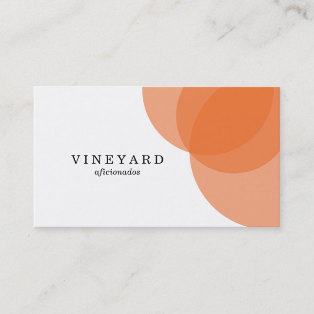 Orange Overlap Variation 2 Visitenkarte (Vorderseite)