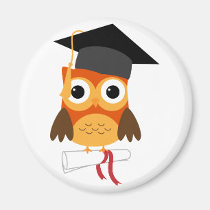Orange Owl avec Magnet de graduation Casquette et 