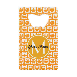 Orange Owls Custom Monogramme