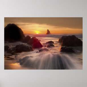 Orange Ozeanplakat Poster