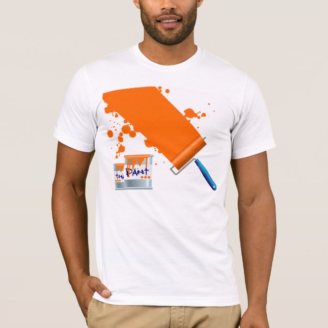 Orange Paint Mens T - Shirt (Vorderseite)