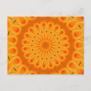 Orange Paint Shop - Frische mandalische Kunst Postkarte