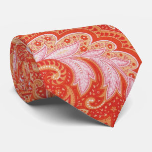Orange Paisley Krawatte