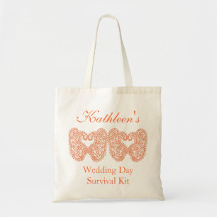 Orange Paisley Wedday Survival Kit Tasche