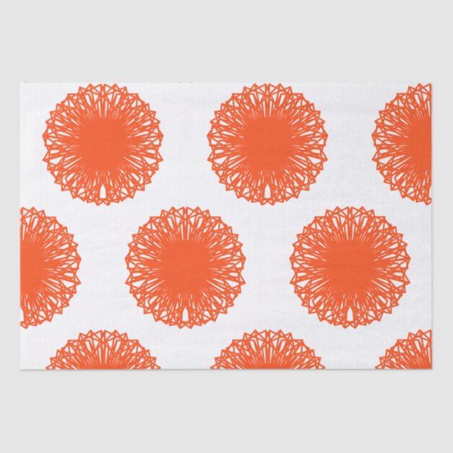Orange Palette Sphere Graphics Abstrakt Art Seidenpapier (Vorderseite)