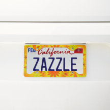Orange Palmwedel-Kfz-Kennzeichen-Rahmen
