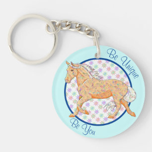 Orange Palomino (blau/lila) Schlüsselanhänger