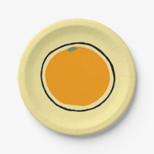 Orange Pappteller