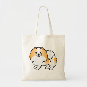 Orange Parti-Color Spitz Niedlicher Cartoon Dog Tragetasche