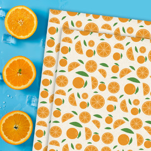 Orange Pattern Seidenpapier