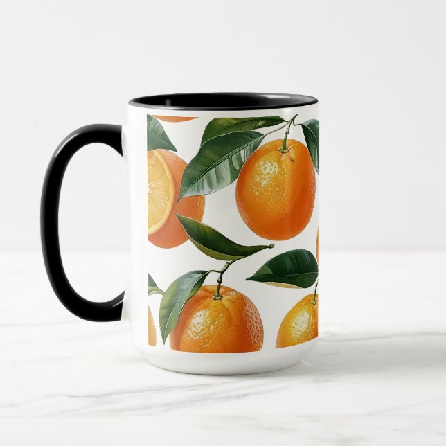 Orange Pattern Tasse (Links)