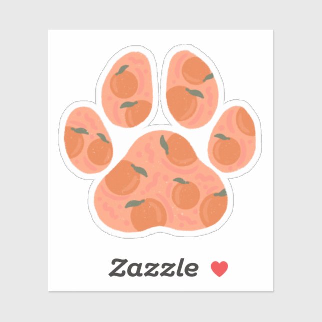 Orange Paw Aufkleber (Blatt)