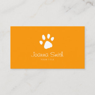 Orange Paw Hund Walking Haustier Sitzen Vet Ernenn Terminkarte