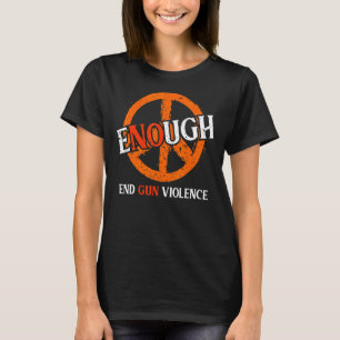 Orange Peace Sign Enough End Gun Gewalt 5 T-Shirt