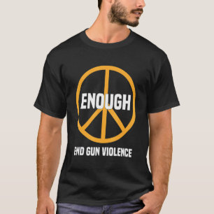 Orange Peace Sign Enough End Gun Gewalt Ant T-Shirt