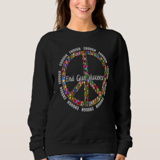 Orange Peace Sign Enough End Gun Gewalt Sweatshirt