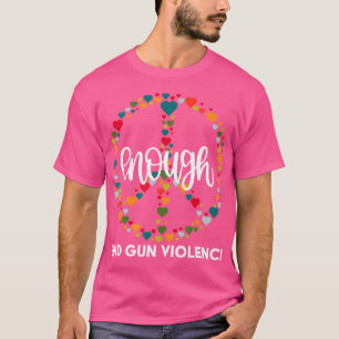 Orange Peace Sign Enough End Gun Gewalt T-Shirt