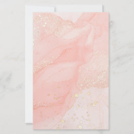 Orange Peach Liquid Marmor Glitzer Stationery Briefpapier